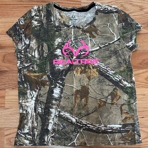 Realtree Camo Tee with Pink Logo
